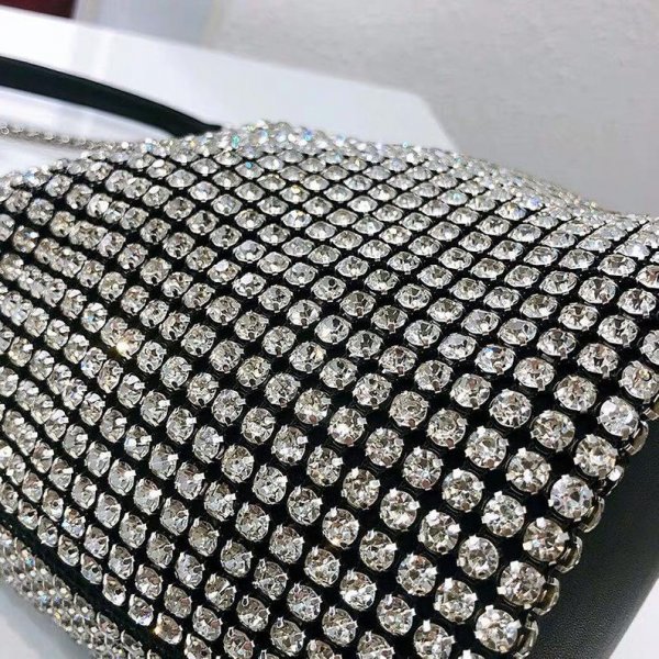 Rhinestone Bucket Bag Shoulder Diagonal Bag Ladies Clutch