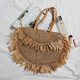 New Tassel Straw Woven Bag Woven Bag Beach Bag Shoulder Bag Retro Female Bag