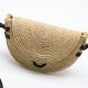 New Style Straw Woven Bag Shoulder Messenger Bag Saddle Bag Raffia