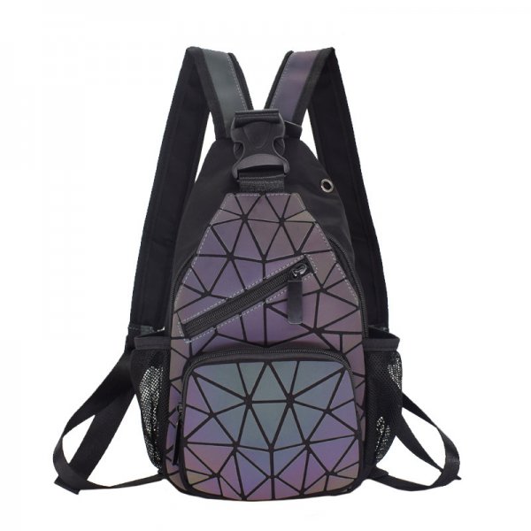 Geometric Rhombus Backpack Ever-changing Shoulder Bag Men And Women Phantom Color Luminous Shoulder Bag Female Chest Bag