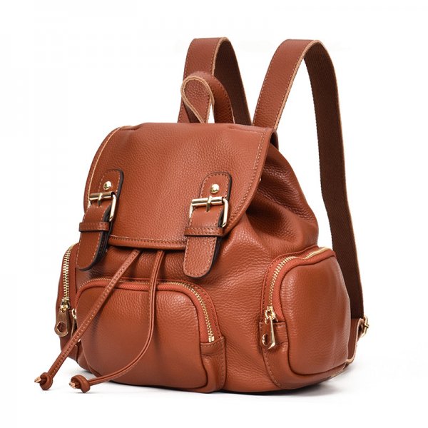 Backpack top layer cowhide bag and single shoulder bag